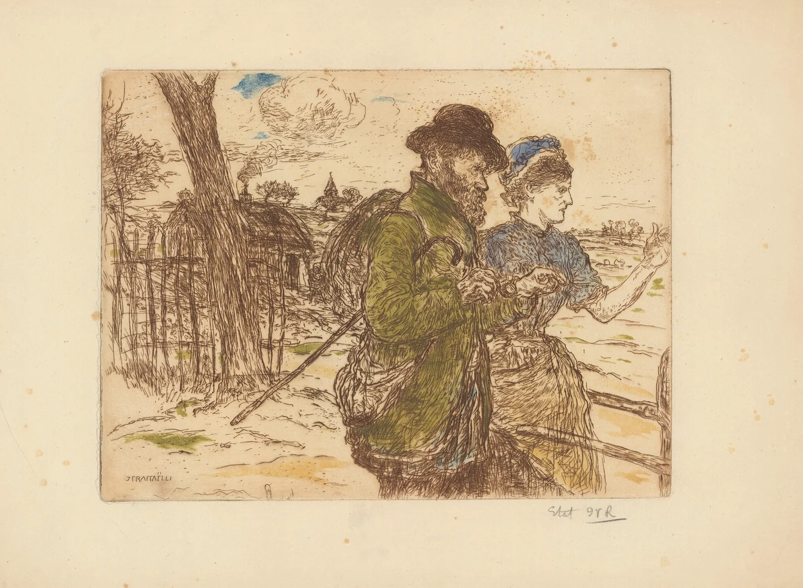 Sur le chemin av Jean François Raffaëlli