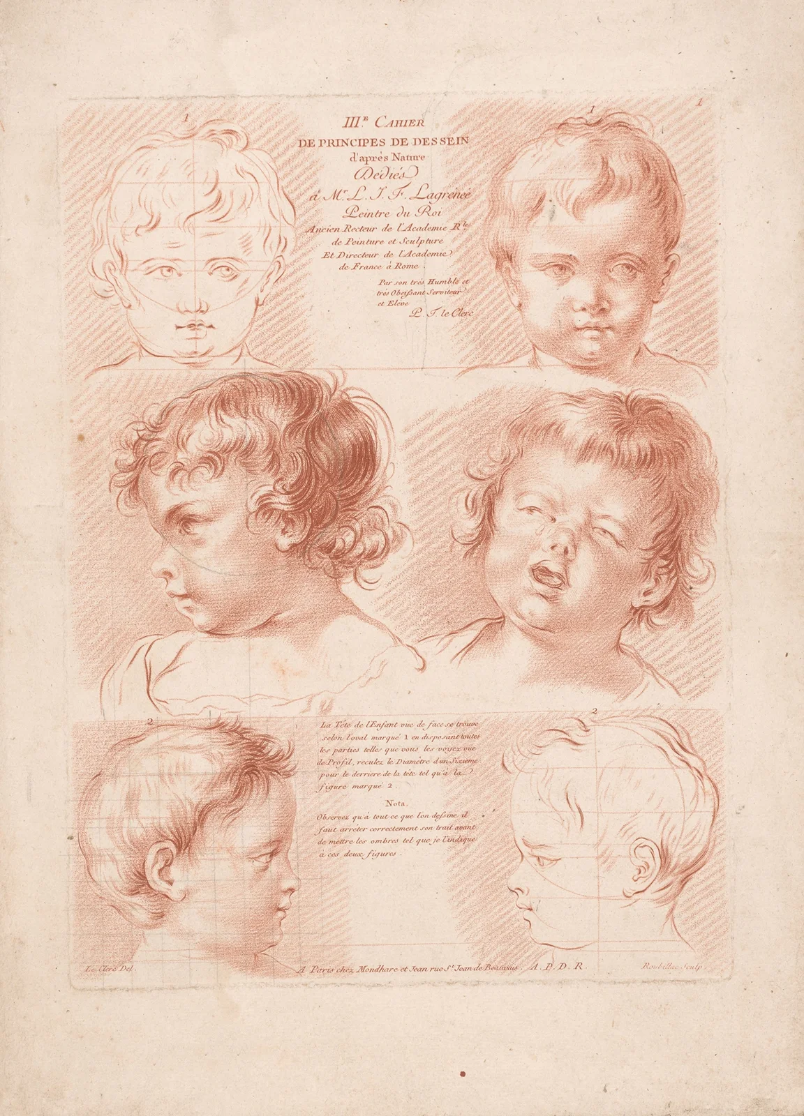 Six children’s heads av Louis-François Roubiliac