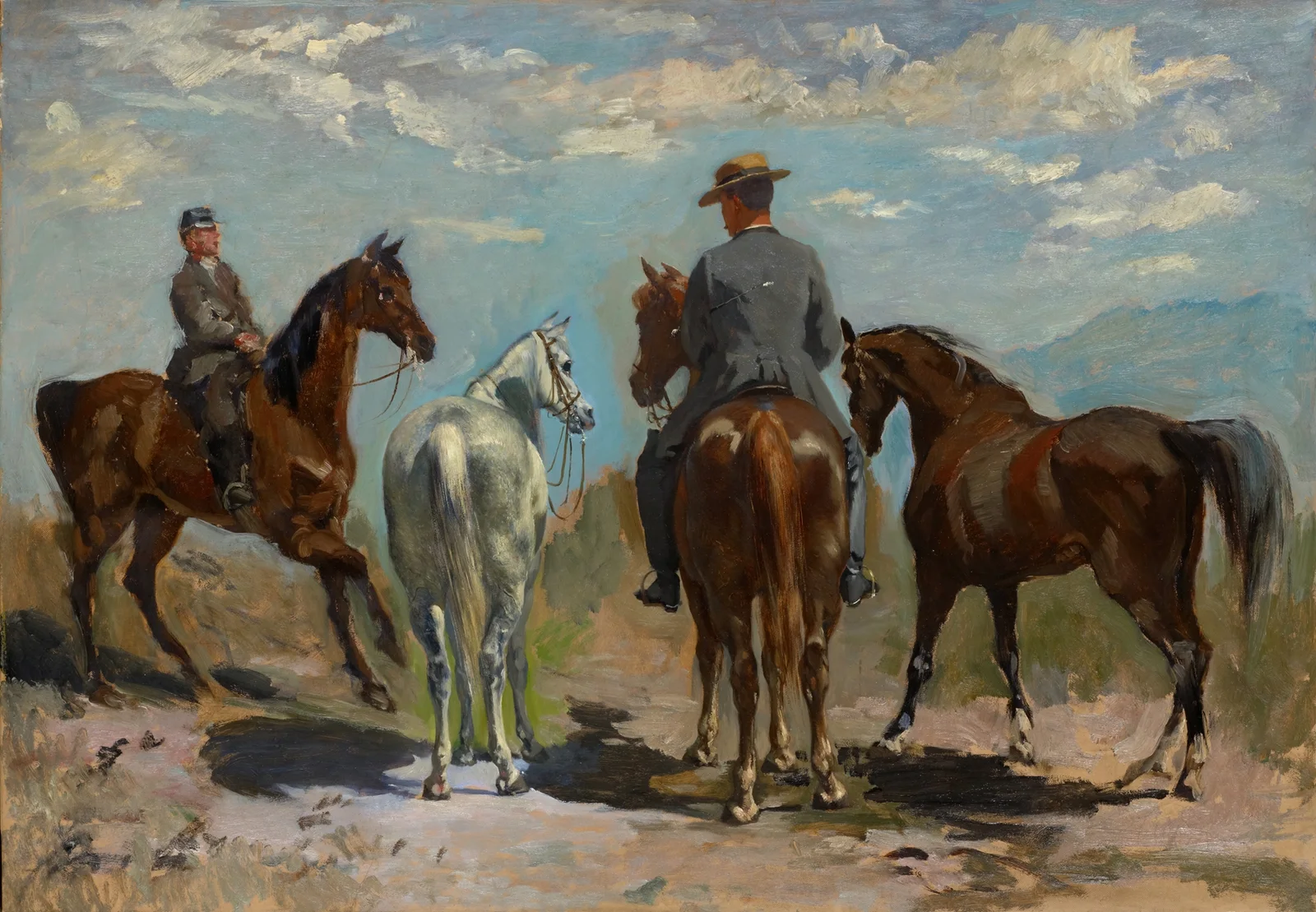 Horses and Riders av Frank Buchser
