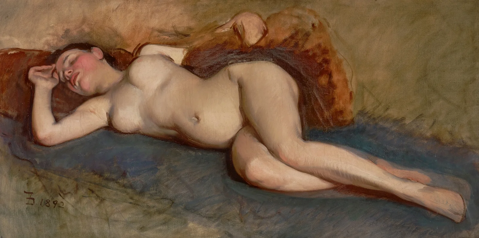 Reclining Nude av Frank Duveneck