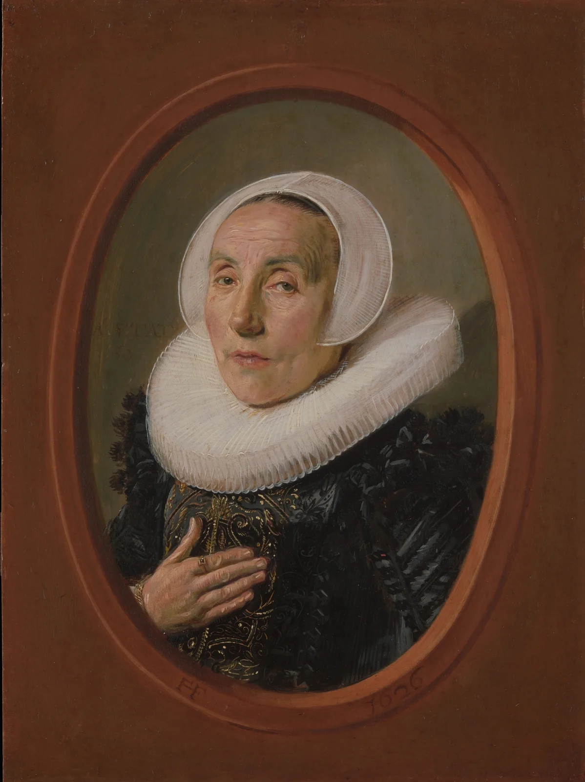 Anna van der Aar (born 1576, died after 1626) av Frans Hals