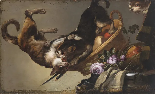 Kämpfende Katzen av Frans Snyders