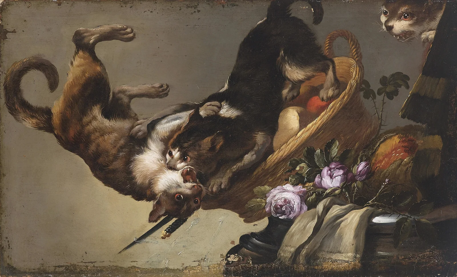 Kämpfende Katzen av Frans Snyders