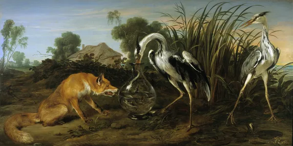 The Fox Visiting the Heron av Frans Snyders