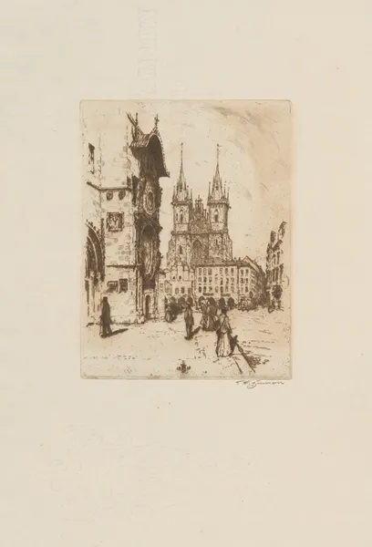 The Old Town City Hall with the Týn Cathedral av Tavík František Šimon