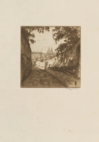 Vlašská Street at the foot of the Petřín av Tavík František Šimon