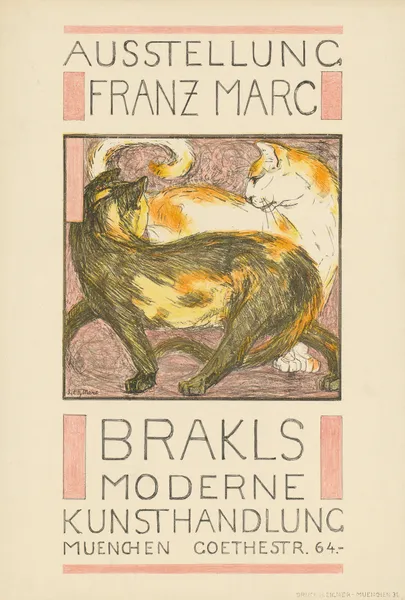 Ausstellung Franz Marc. Brakls Moderne Kunsthandlung München av Franz Marc