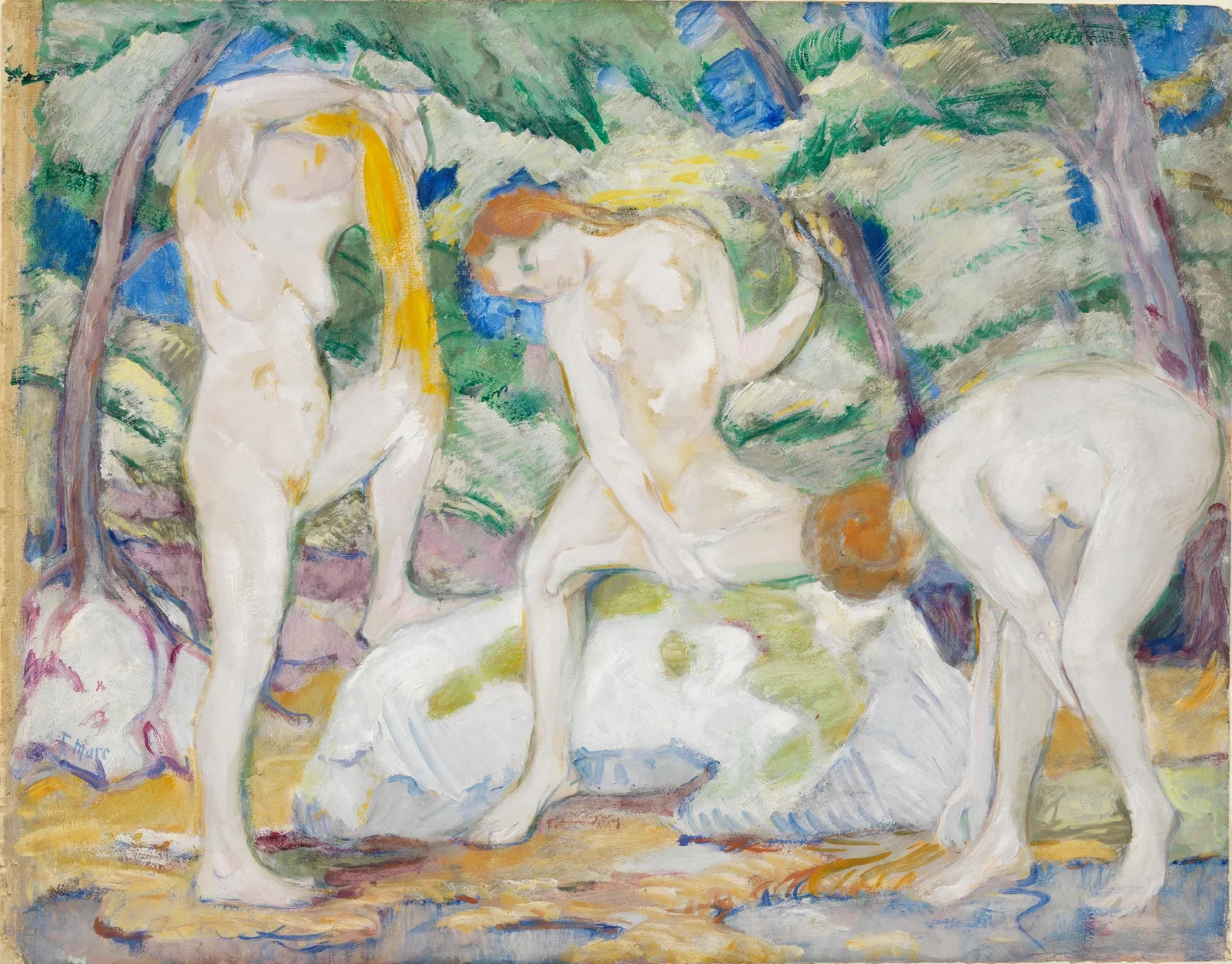 Badende Frauen av Franz Marc
