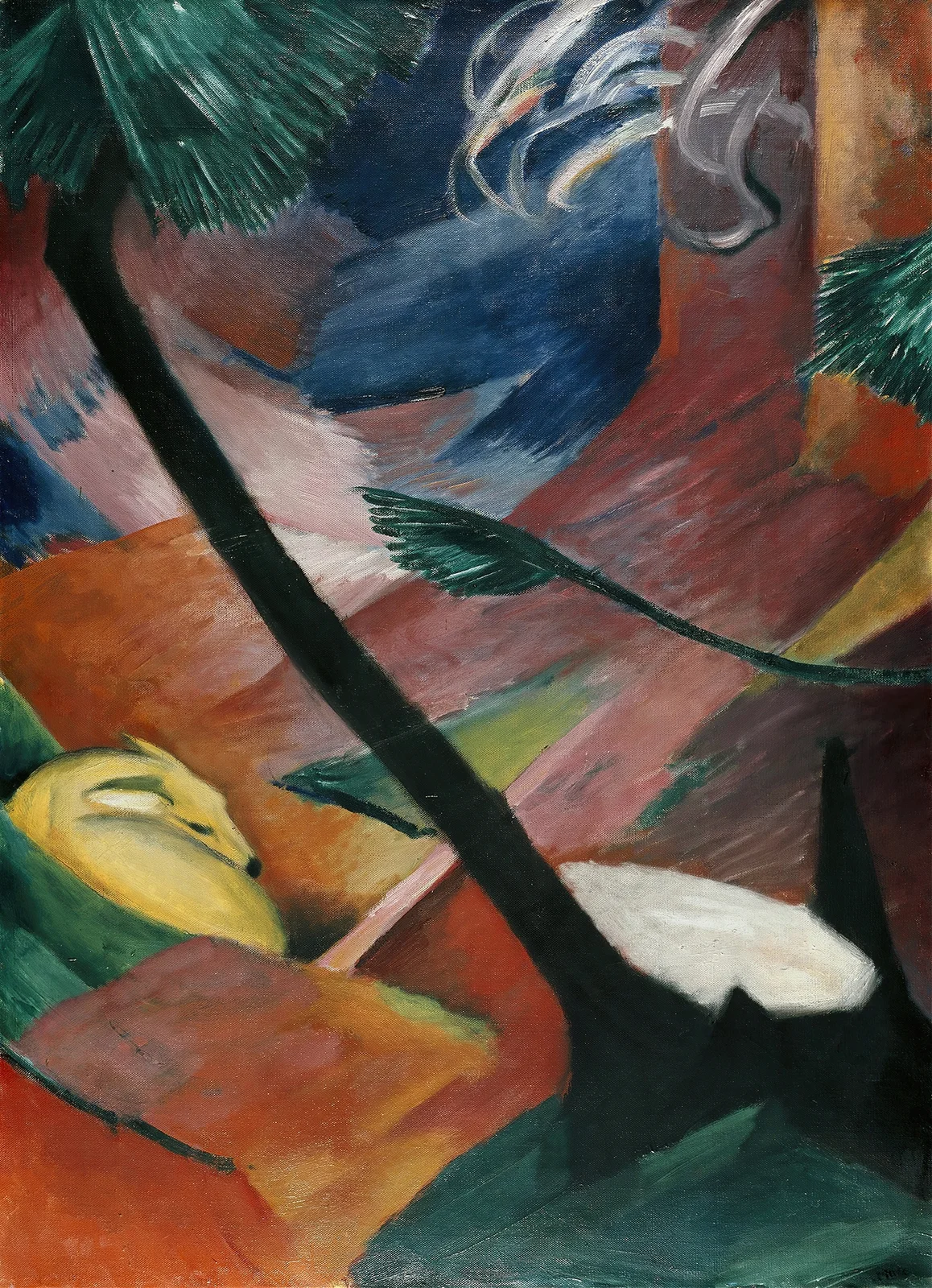 Deer in the Forest II av Franz Marc