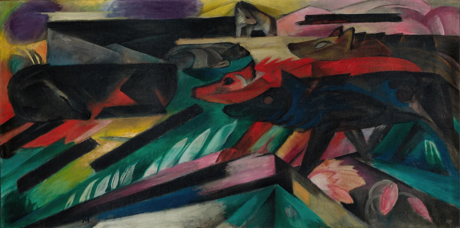 Die Wölfe (Balkankrieg) [The Wolves (Balkan War)] av Franz Marc