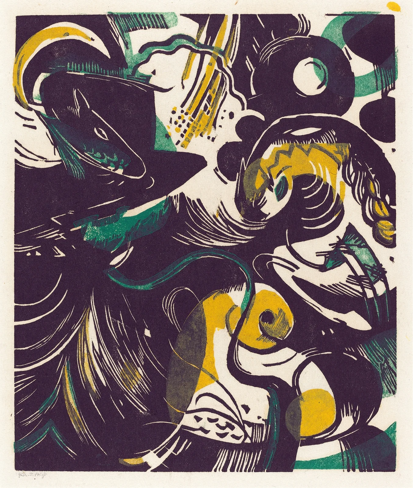 Genesis II (Schopfungsgeschichte II) (April 1914) av Franz Marc