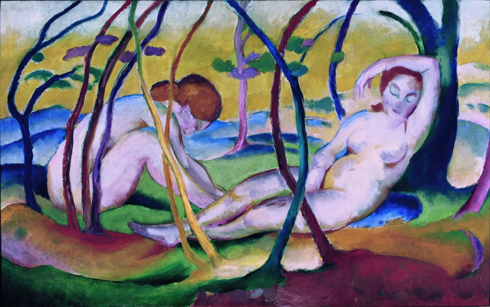 Nudes under Trees av Franz Marc
