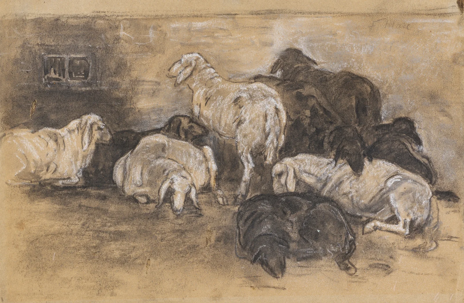 Schafgruppe av Franz Marc
