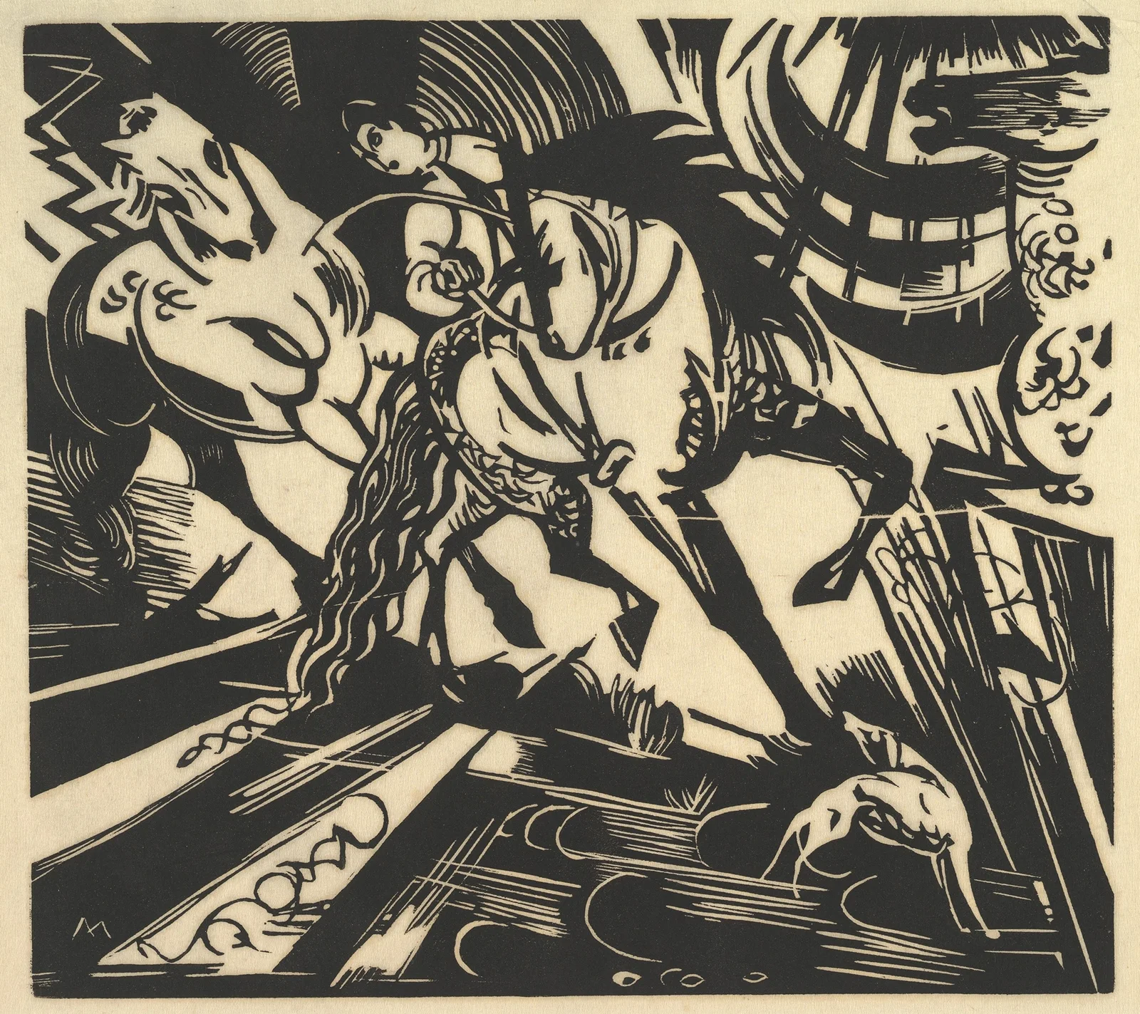 The Riding School av Franz Marc