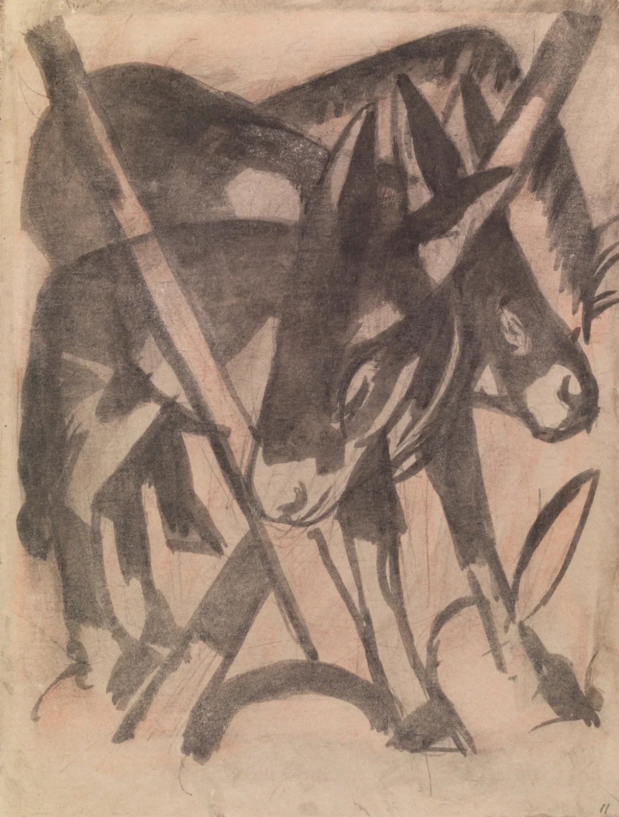 Two Donkeys av Franz Marc