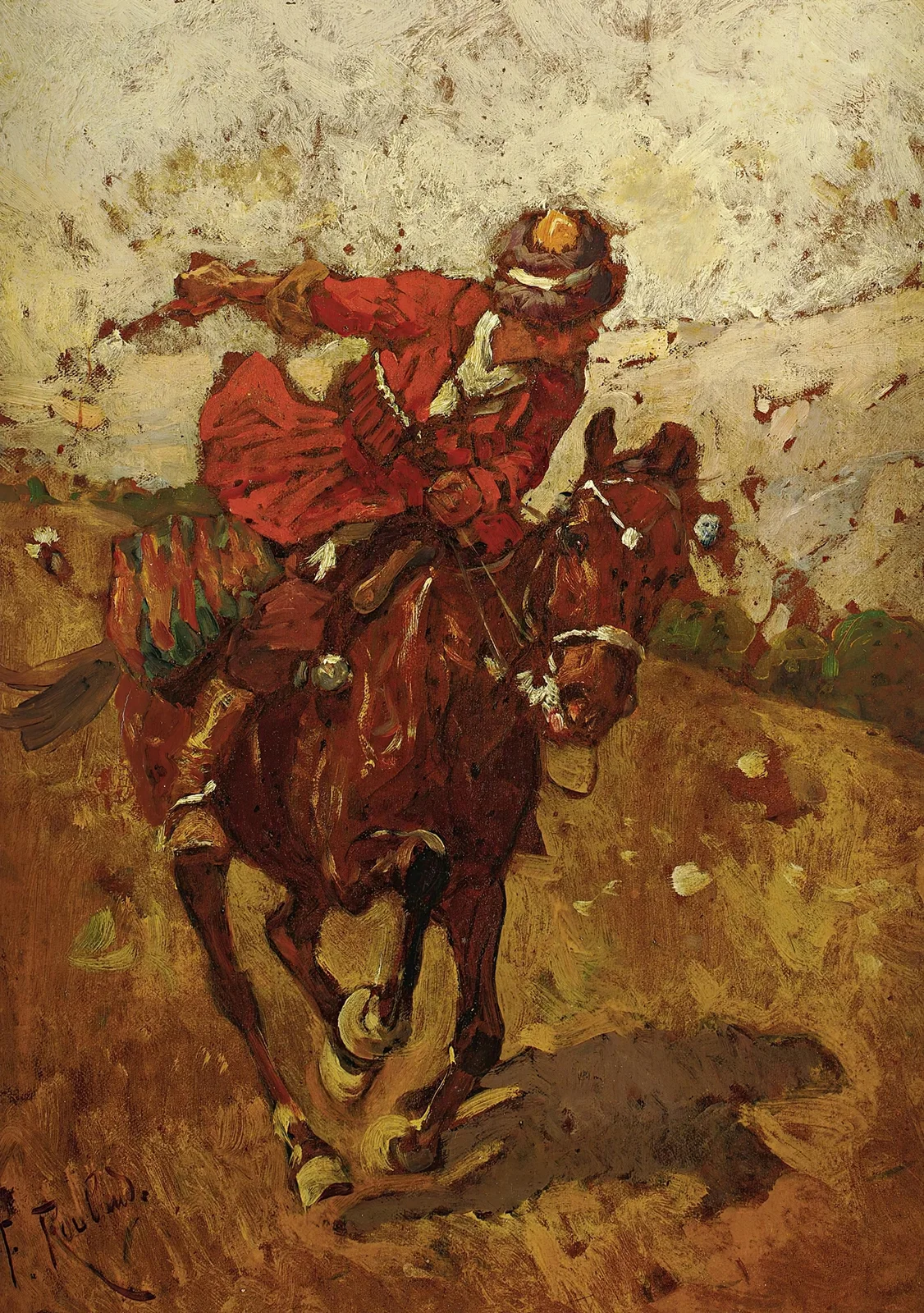 Cossack Horseman av Franz Roubaud