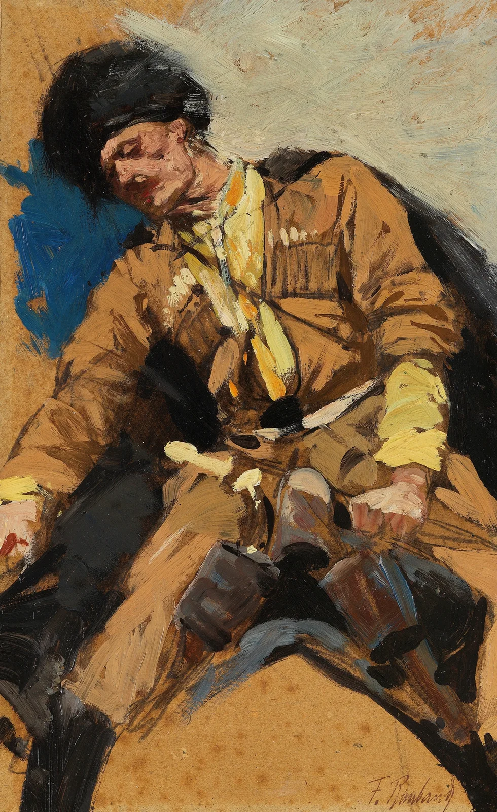Tscherkessischer Reiter av Franz Roubaud
