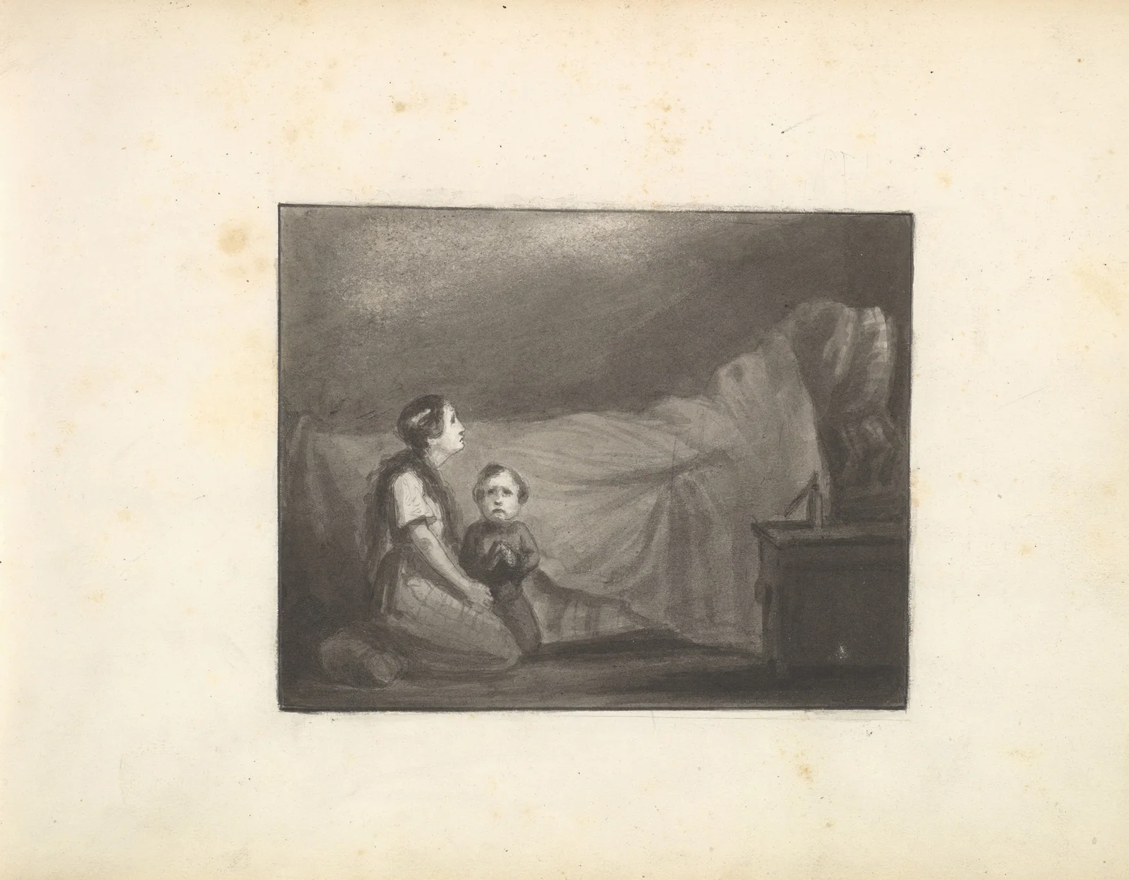 A Deathbed Scene av Frederic Leighton