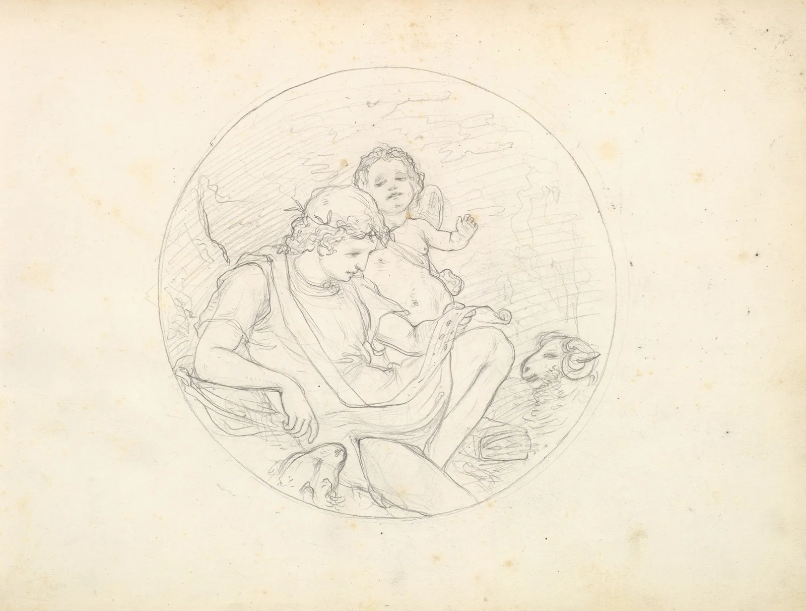 Cupid and a Shepherd av Frederic Leighton