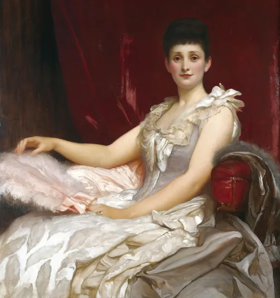 Portrait Of Amy Augusta, Lady Coleridge av Frederic Leighton