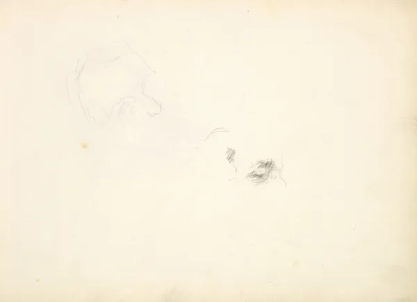 Preliminary Studies for Portrait of William Makepeace Thackeray av Frederic Leighton