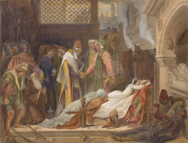 The Reconciliation of the Montagues and the Capulets av Frederic Leighton
