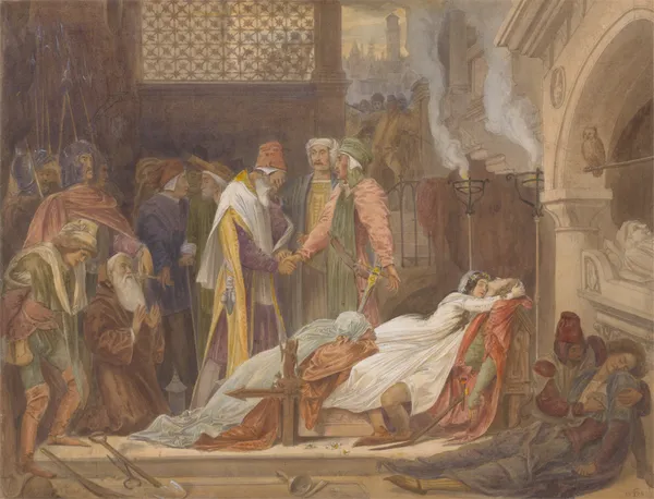 The Reconciliation of the Montagues and the Capulets av Frederic Leighton