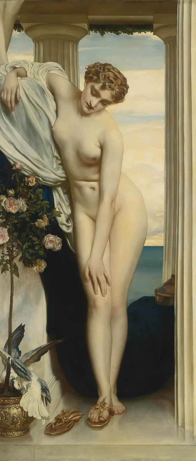 Venus Disrobing For The Bath av Frederic Leighton