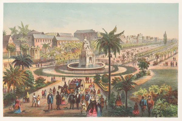 Fuente de la India en el Paseo de Isabel IIa av Pierre Toussaint Frédéric Mialhe