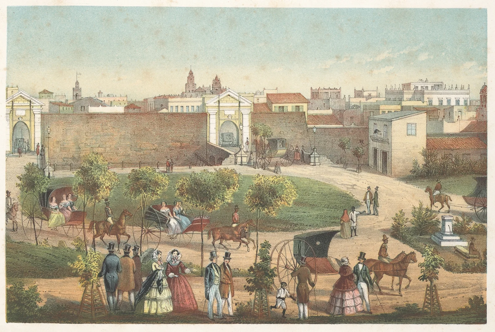 Puertas de Monserrate av Pierre Toussaint Frédéric Mialhe