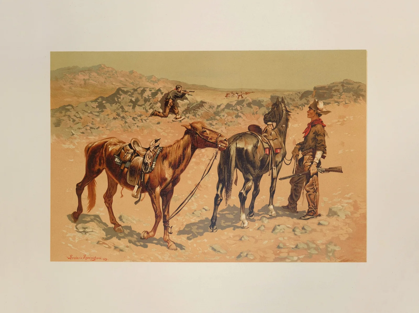 Hunting Antelope av Frederic Remington