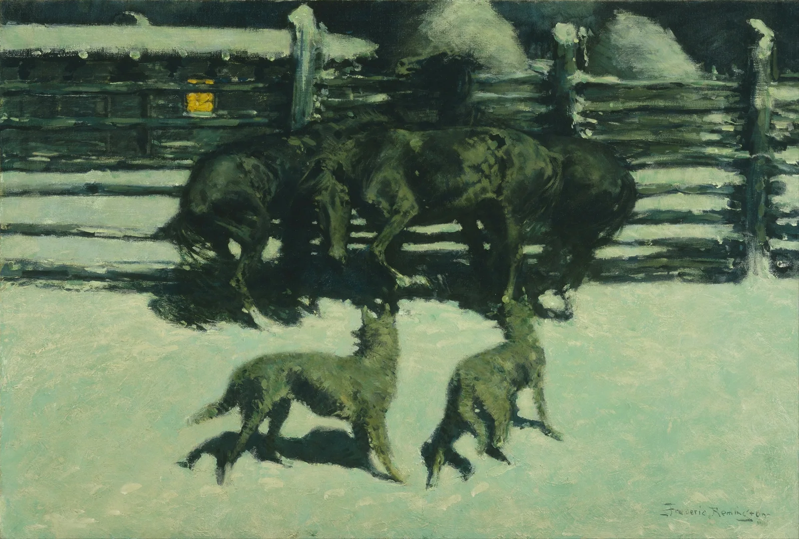 The Call for Help av Frederic Remington