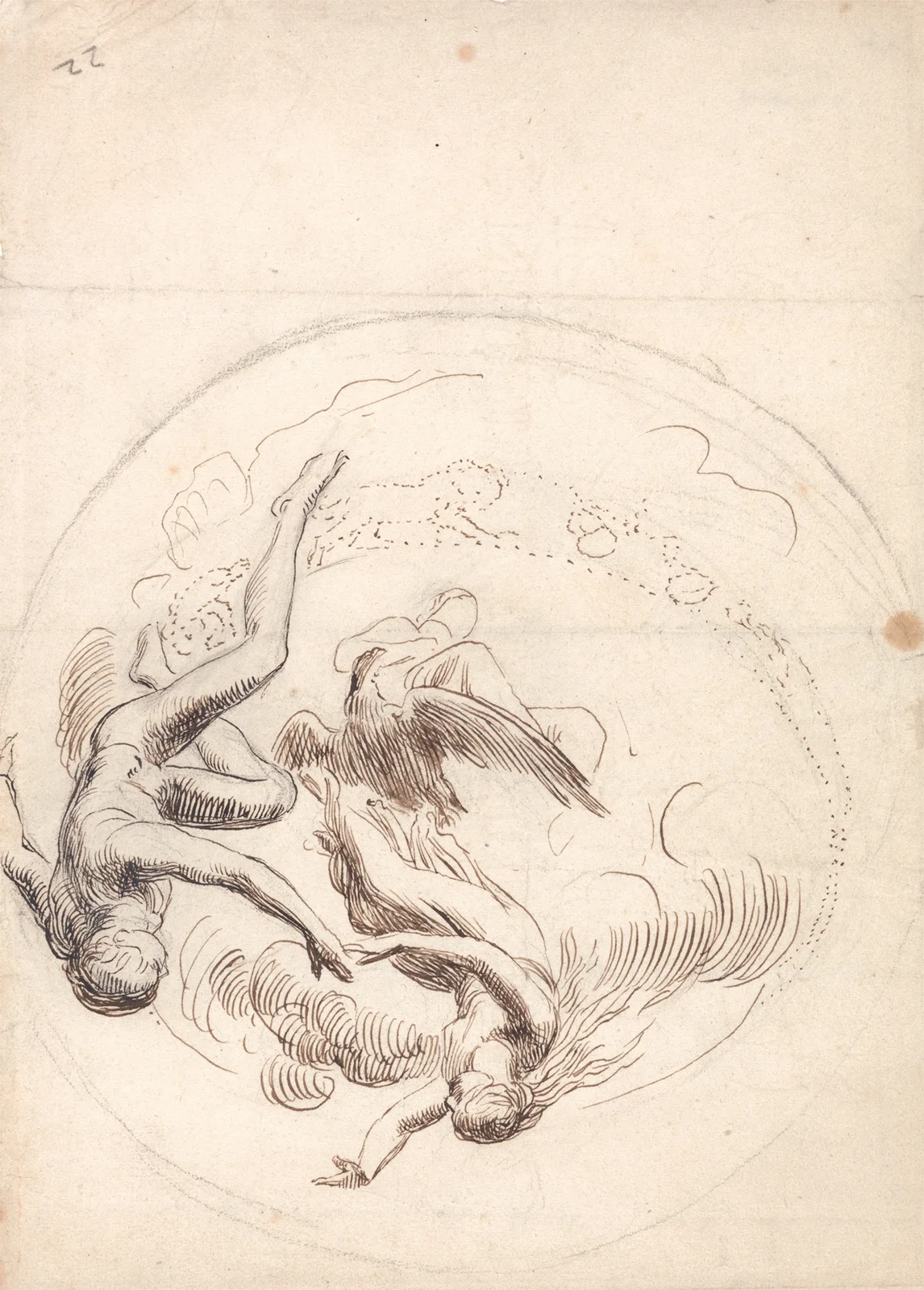 Study for a Circular Ceiling Decoration av George Frederic Watts