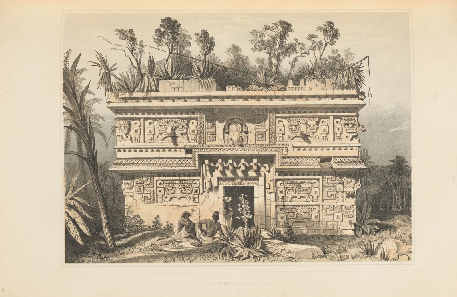 Las Monjas Chichen Itza av Frederick Catherwood