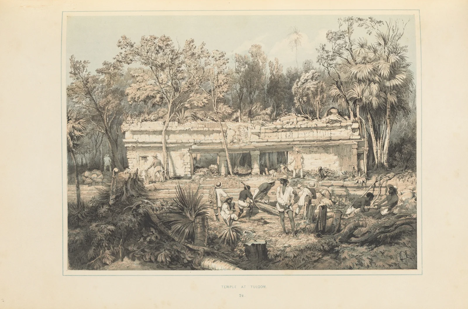 Temple at Tuloom av Frederick Catherwood