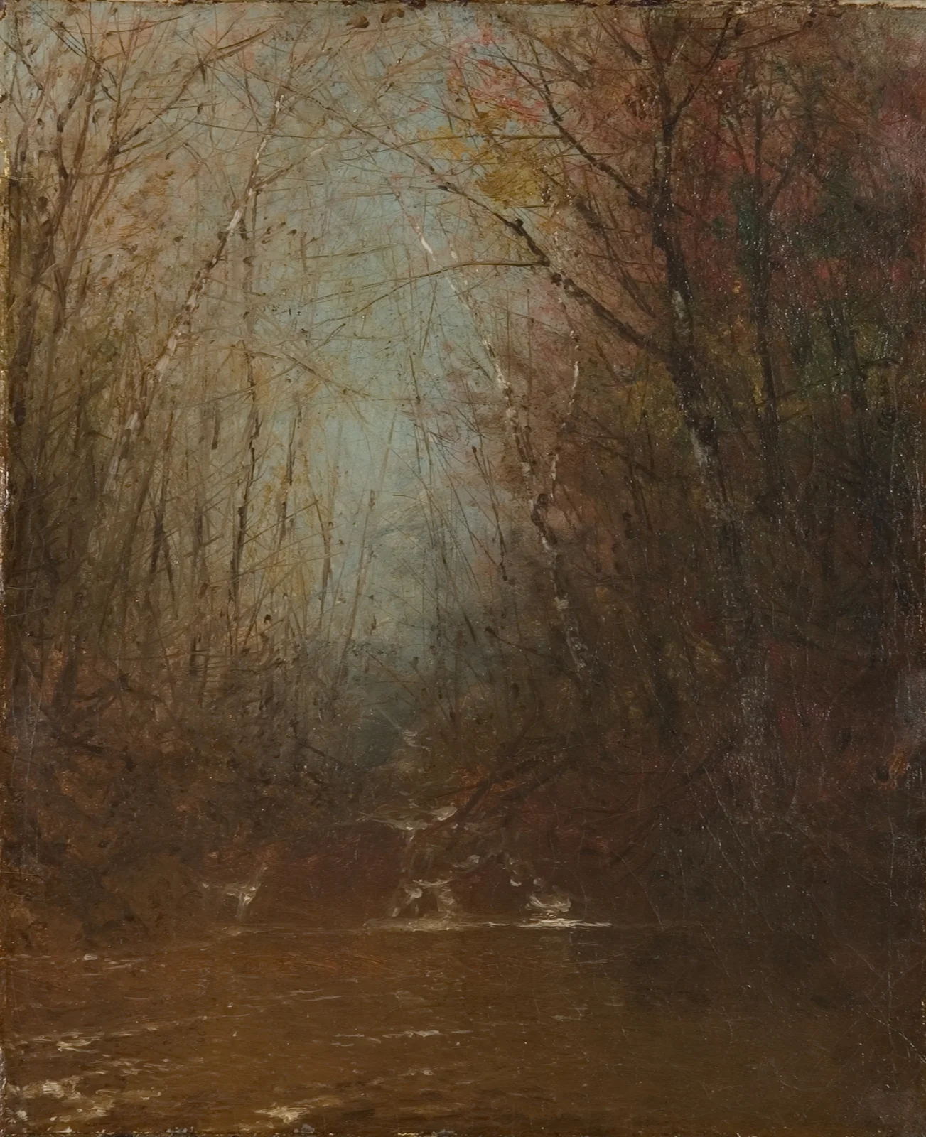 Forest Interior With Stream av John Frederick Kensett