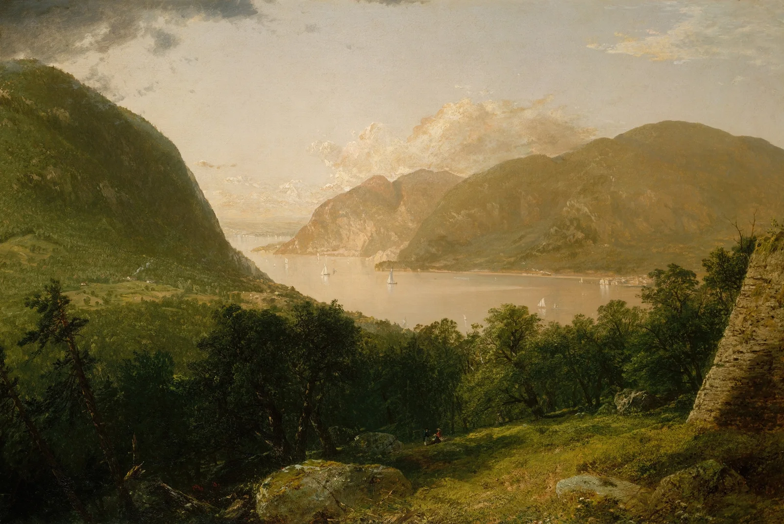 Hudson River Scene av John Frederick Kensett