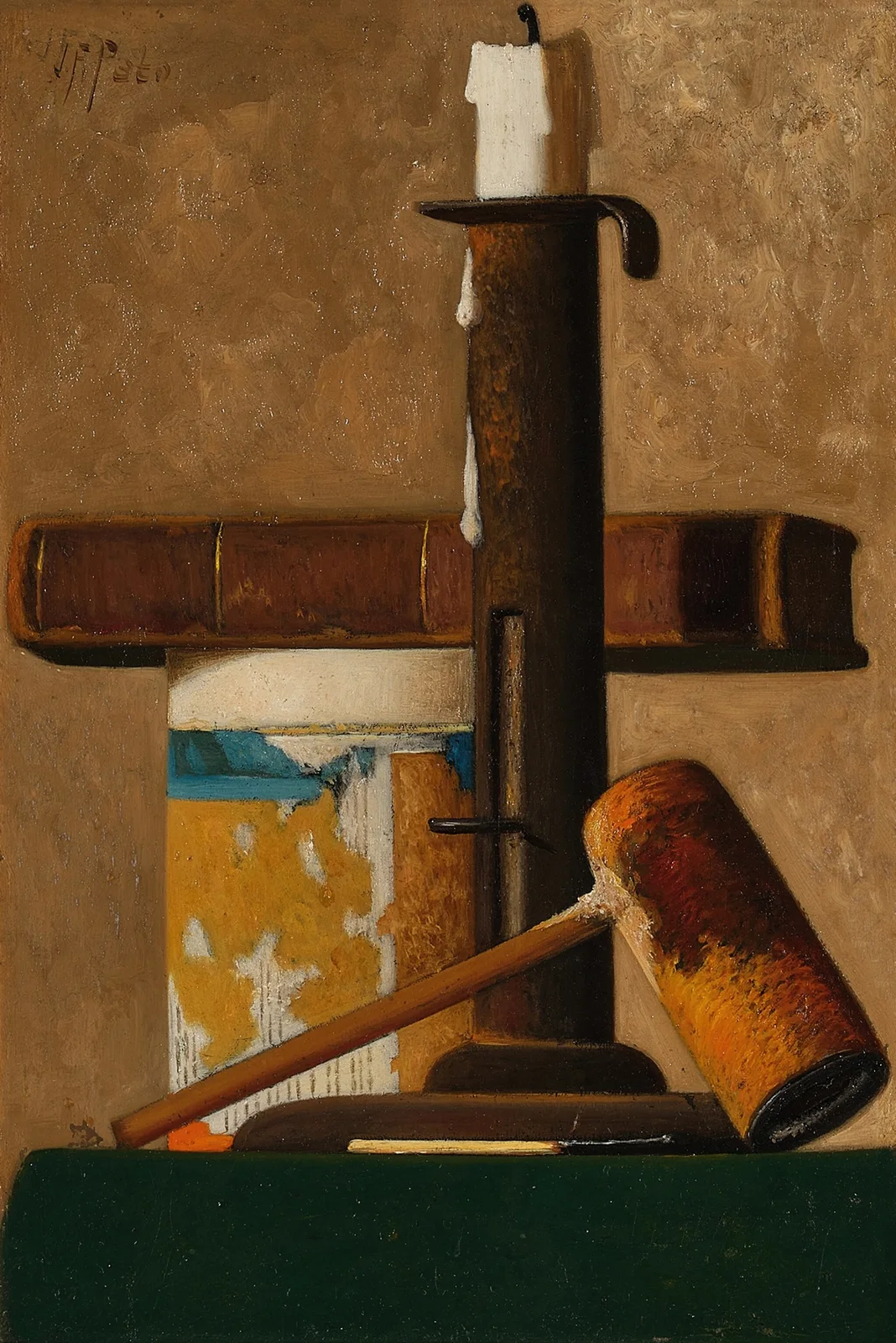 Candlestick, Mug, Pipe and Book av John Frederick Peto
