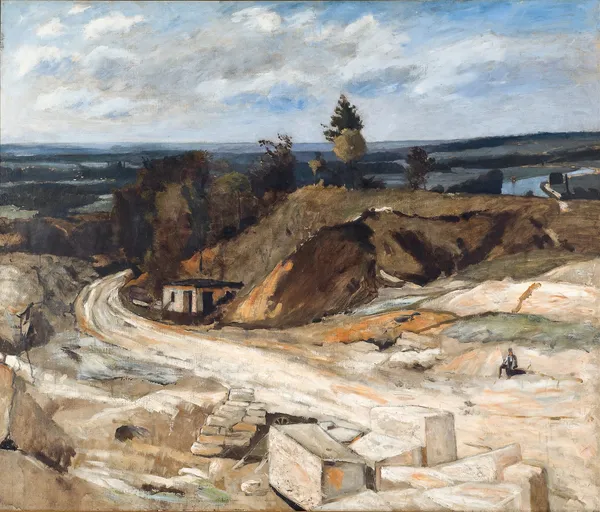 Stenbrott vid floden Oise II av Carl Fredrik Hill