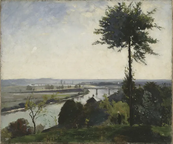 Trädet och floden III (Seine vid Bois-le-Roi) av Carl Fredrik Hill