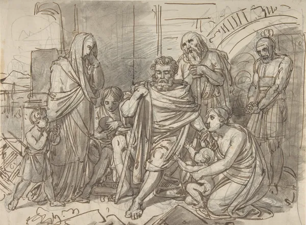 Belisarius Begging for Alms – nr 1 av Heinrich Friedrich Füger