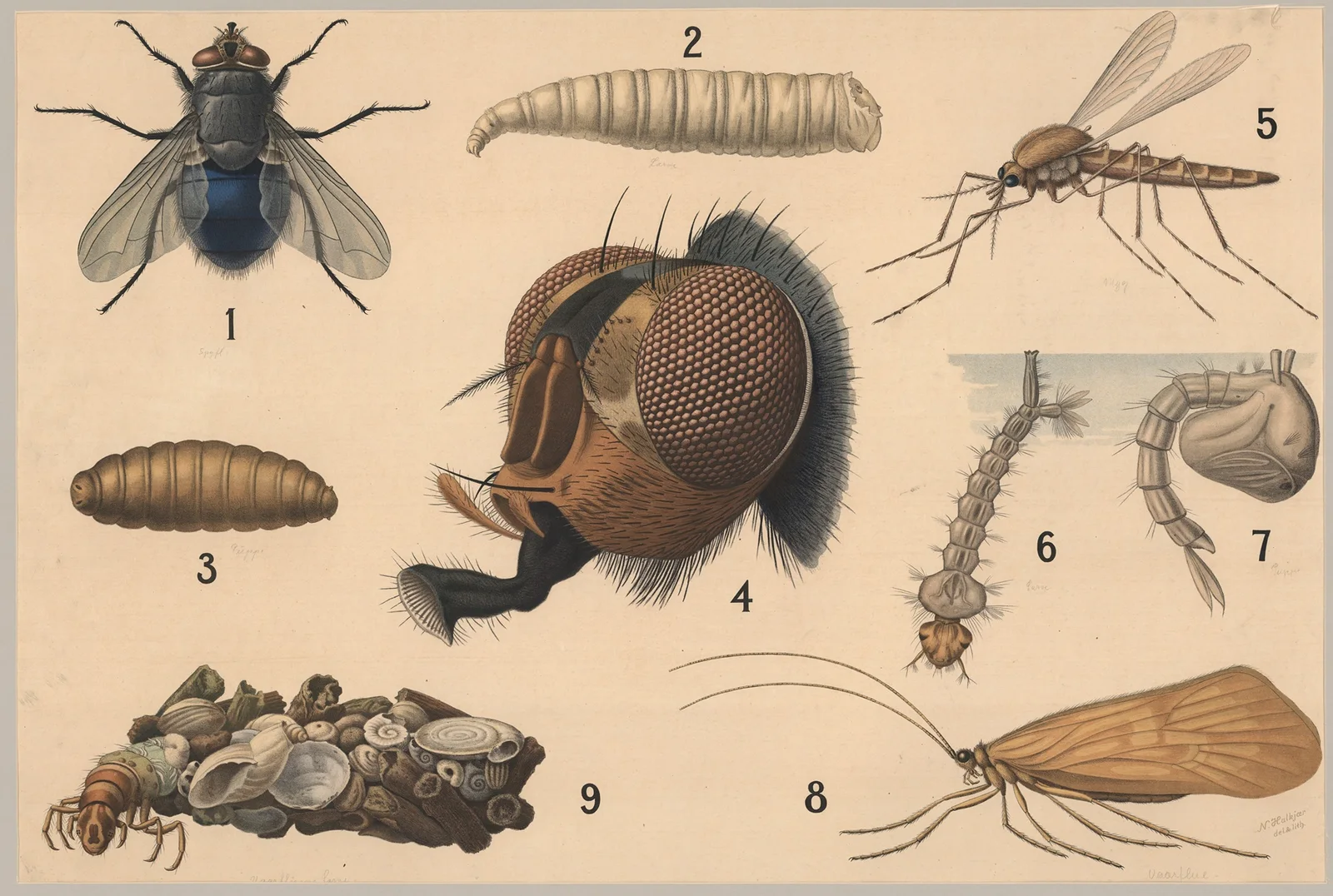 Diptera and Caddisfly av Friedrich Specht