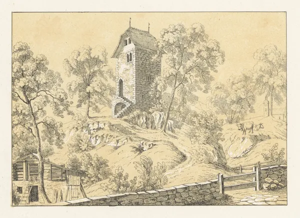 Aha. Od. Untere Burg von Sarnen av Johann Friedrich Wagner