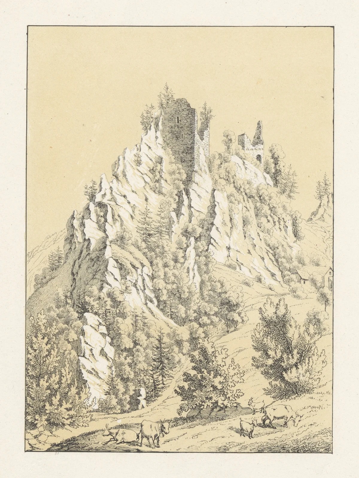 Alt Bechburg av Johann Friedrich Wagner