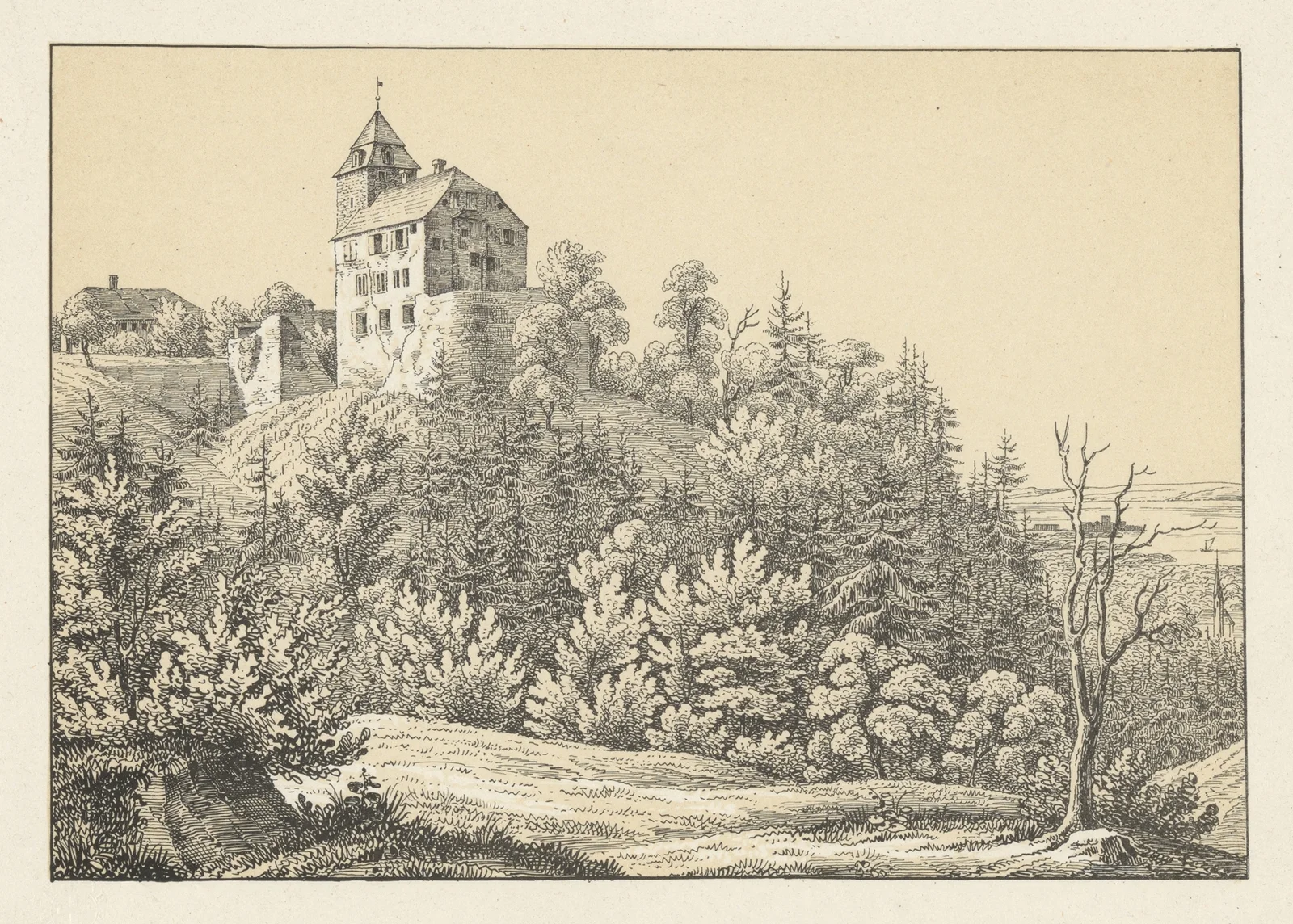 Moetteli Schloss av Johann Friedrich Wagner
