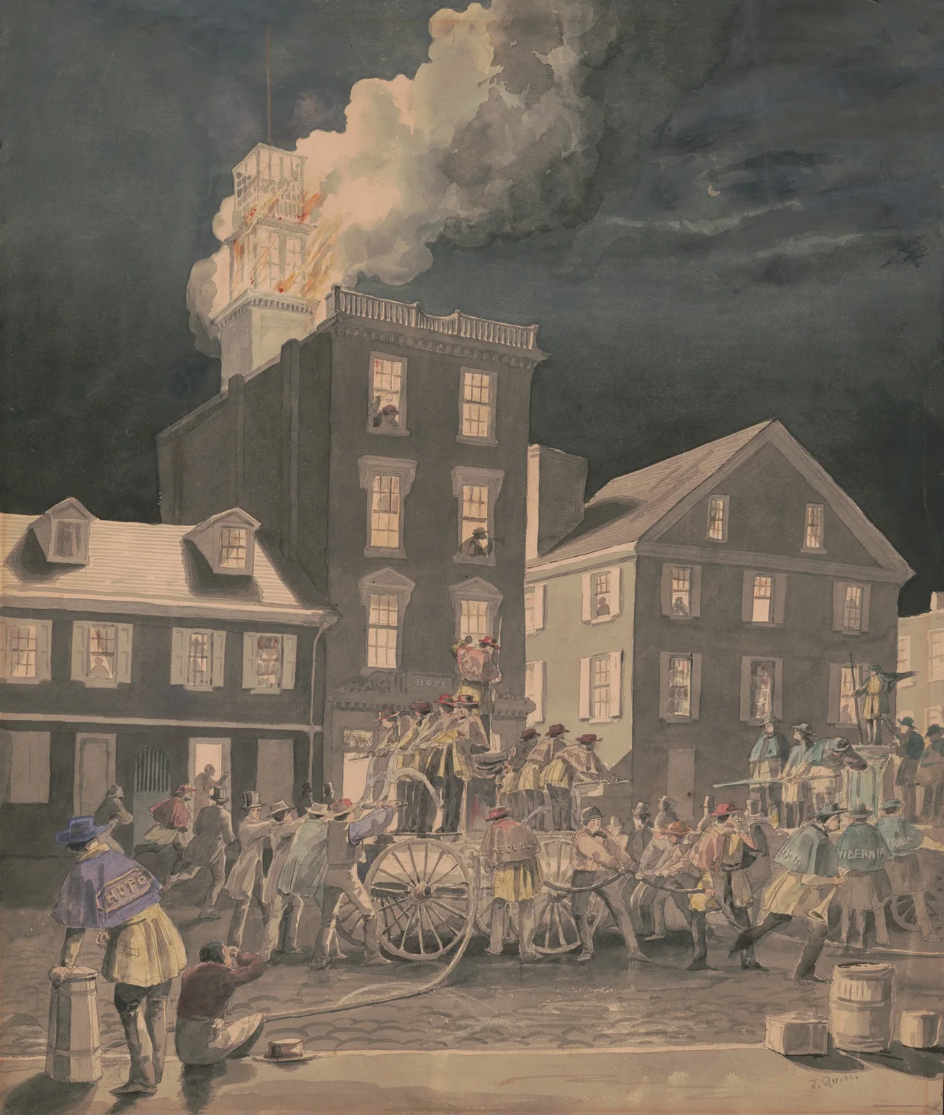 Fire in Philadelphia av James Fuller Queen