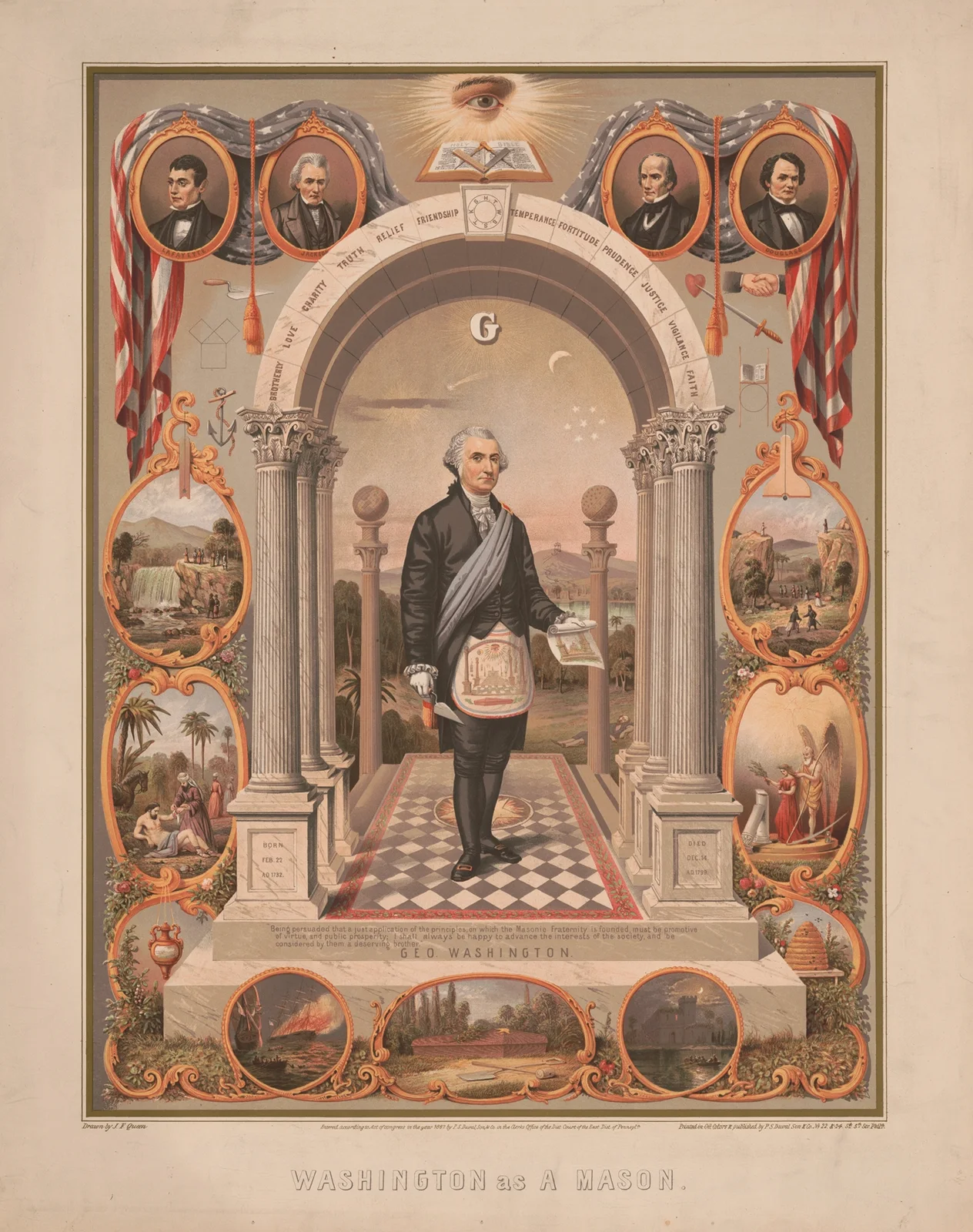 Washington as a Mason, 1867 – nr 2 av James Fuller Queen