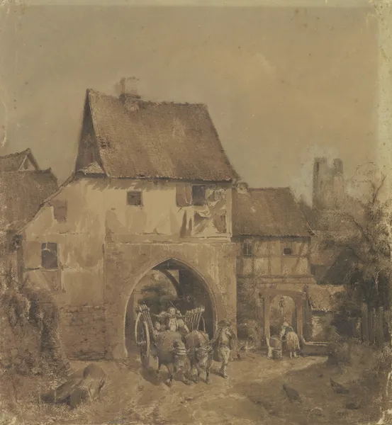 Gate to Münzenberg av Jakob Fürchtegott Dielmann