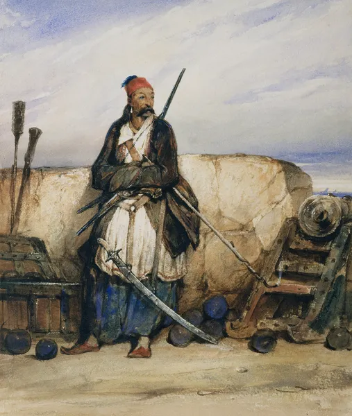 A Turkish Gunner av Alexandre-Gabriel Decamps