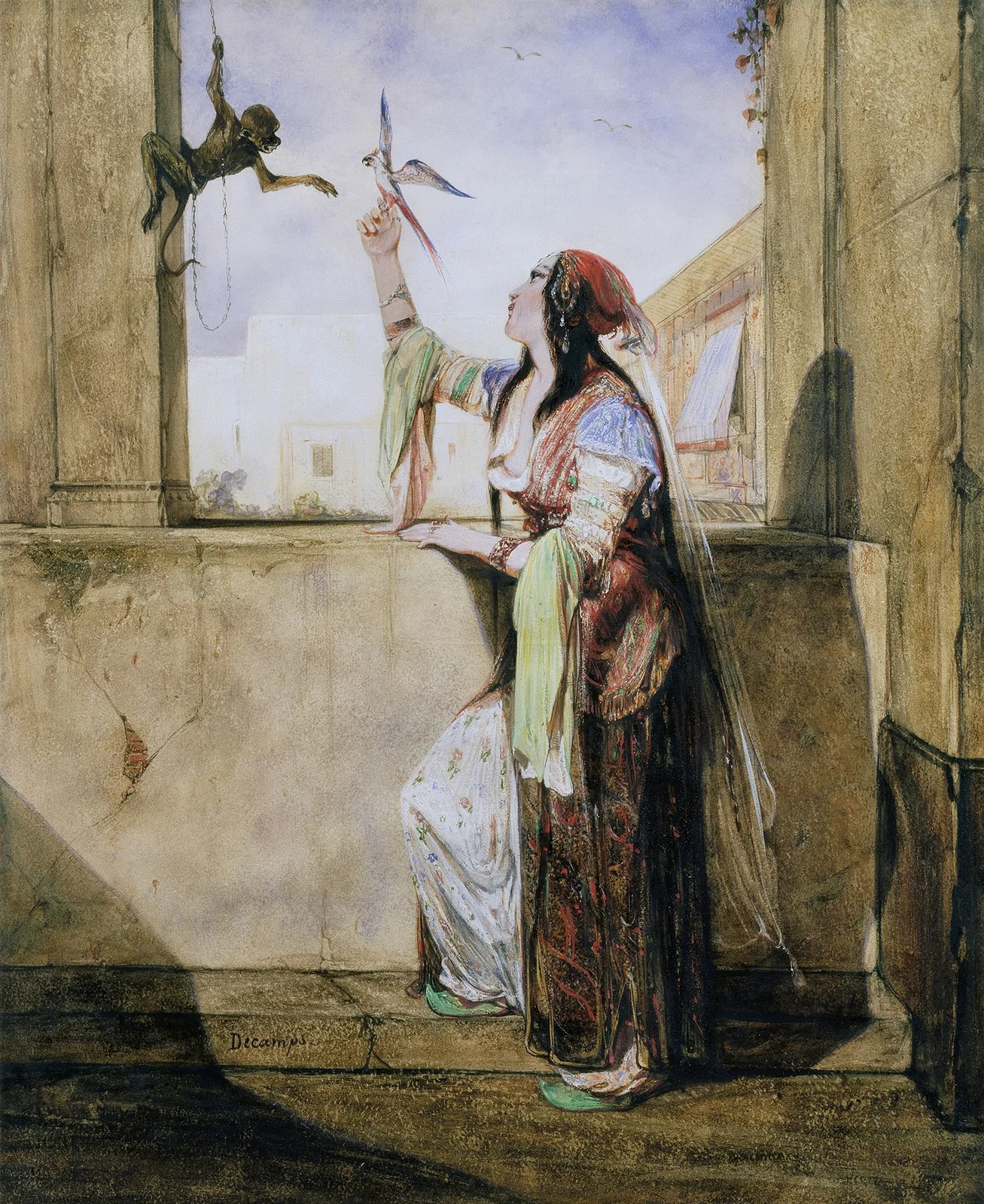 An Odalisque av Alexandre-Gabriel Decamps